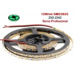 Tira LED 5 mts Flexible ZIG-ZAG 60W 300 Led SMD 2835 IP54 Verde Serie Profesional Tira LED 5 mts Flexible ZIG-ZAG 60W 300 Led SMD 2835 IP54 Verde Serie Profesional